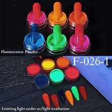 Load image into Gallery viewer, 6pcs Glow In The Dark Luminous Nail Powder
