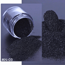 Load image into Gallery viewer, Black Candy Sand Sugar Nail Powder
