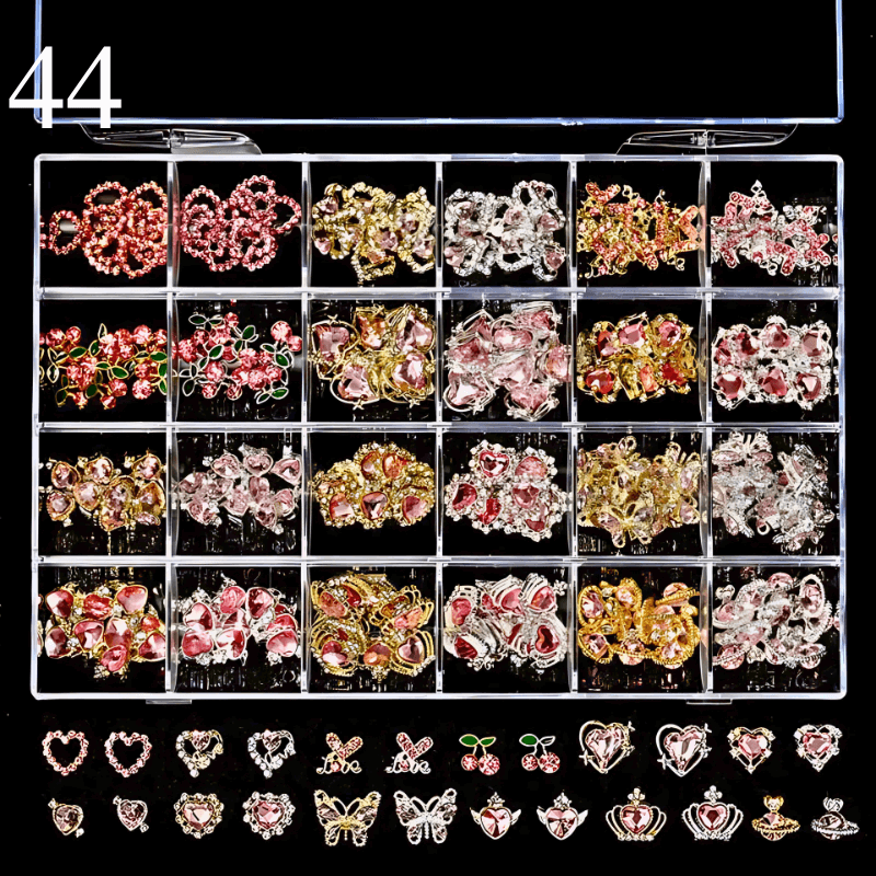 2800pcs Luxury Diamond, Rhinestone, Crystal Nail Art Decorations