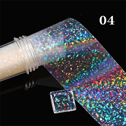 Aurora Glass Transfer Foil Film Nail Decals