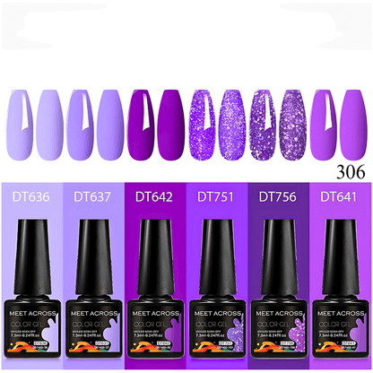 6Pcs/Glitter Gel Nail Polish Sets