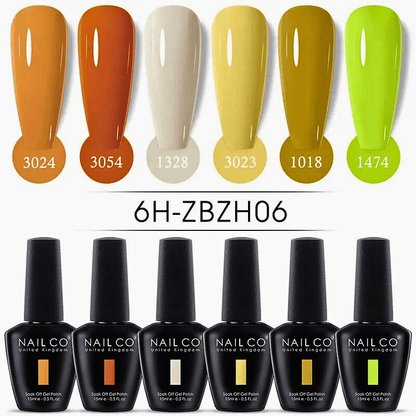 6pcs Ice Transparent Jelly Nail Gel Polish