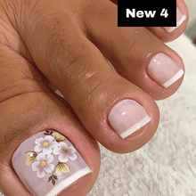 Load image into Gallery viewer, 24pcs Summer  Press on False Toe Nails
