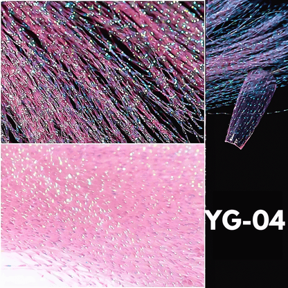 1 Bag 3D Fluorescent Laser Glitter Thread Nail Decals