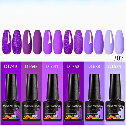 6Pcs/Glitter Gel Nail Polish Sets