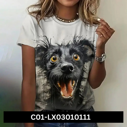 Women's Summer Funny Animal 3d Print T-Shirts