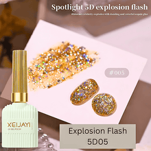 Load image into Gallery viewer, 15ML Translucent Flash and Explosive Flash Reflective Glitter Gel Top Coat
