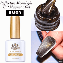 Load image into Gallery viewer, 10ML Reflective Moonlight Cat Magnetic Gel Nail Polish
