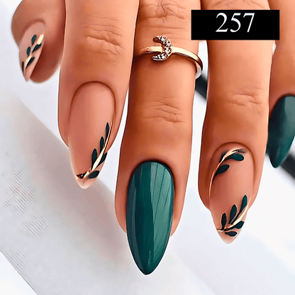 24Pcs Detachable Press on Full Cover Designer Nails