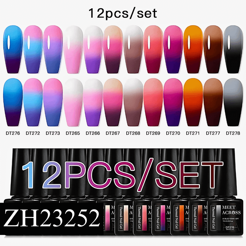 10-12 Pcs/set 3 Layer Thermal Gel Nail Polish