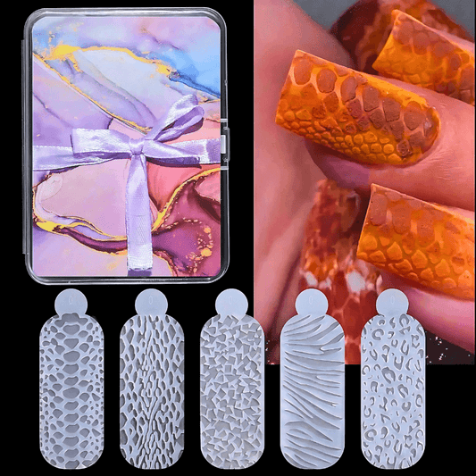 60pcs/Box 3D Reusable Dual Silicone Nail Molds