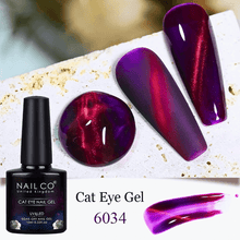 Load image into Gallery viewer, Transparent Crystal Cat Eye Magnetic Gel Polish
