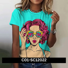 Load image into Gallery viewer, Women&#39;s Cartoon Characters Print T-Shirt
