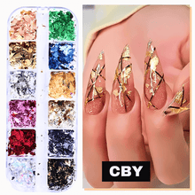 Load image into Gallery viewer, Nail Glitter - Nail Sequins 12 Grid Combo Palettes
