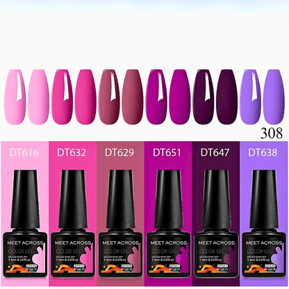 6Pcs/Glitter Gel Nail Polish Sets