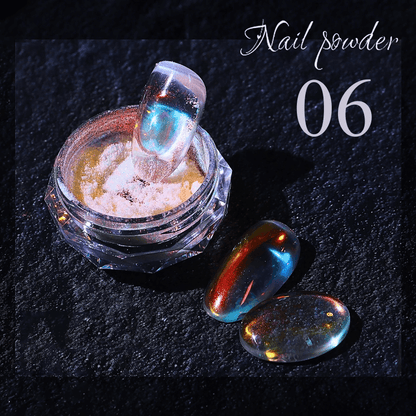 Aurora Ice Transparent Laser Chrome Nail Powder