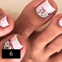 Load image into Gallery viewer, 24pcs Summer  Press on False Toe Nails
