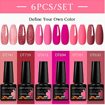 6Pcs/Glitter Gel Nail Polish Sets