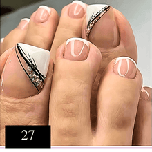 Load image into Gallery viewer, 24pcs Summer  Press on False Toe Nails
