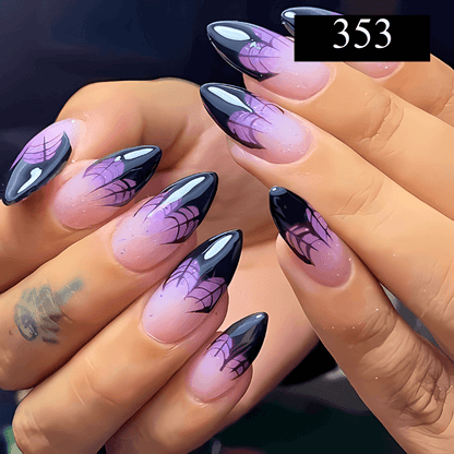 24Pcs Detachable Press on Full Cover Designer Nails