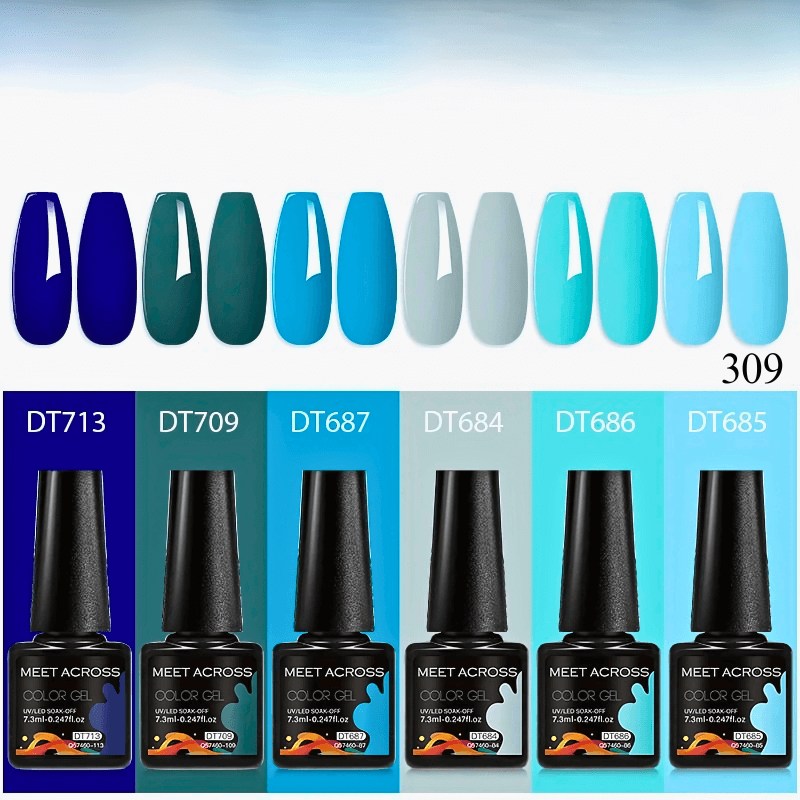 6Pcs/Glitter Gel Nail Polish Sets