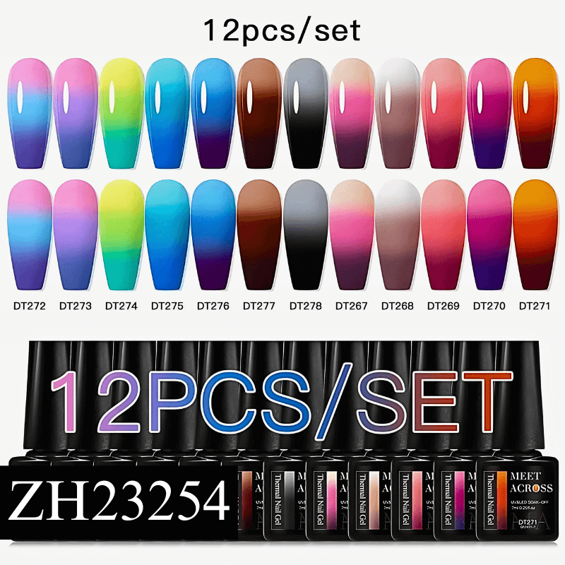 10-12 Pcs/set 3 Layer Thermal Gel Nail Polish