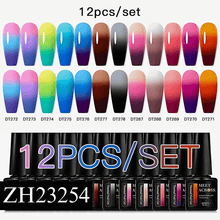 Load image into Gallery viewer, 10-12 Pcs/set 3 Layer Thermal Gel Nail Polish
