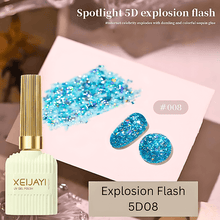 Load image into Gallery viewer, 15ML Translucent Flash and Explosive Flash Reflective Glitter Gel Top Coat
