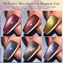 Load image into Gallery viewer, 10ML Reflective Moonlight Cat Magnetic Gel Nail Polish
