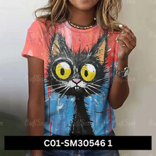 Load image into Gallery viewer, Women&#39;s Summer Funny Animal 3d Print T-Shirts
