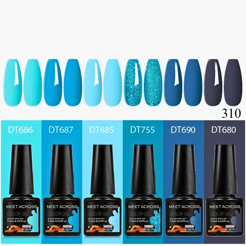 6Pcs/Glitter Gel Nail Polish Sets