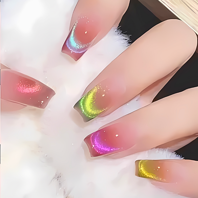 Rainbow Crystal Candy (Extreme Flash) Double Light Cat Eye Nail Polish