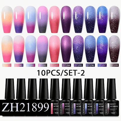 10-12 Pcs/set 3 Layer Thermal Gel Nail Polish