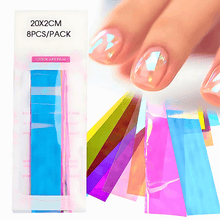 Load image into Gallery viewer, Aurora Holographic Shattered Glass Nail Foil
