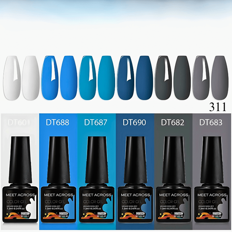 6Pcs/Glitter Gel Nail Polish Sets