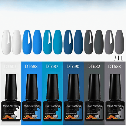 6Pcs/Glitter Gel Nail Polish Sets