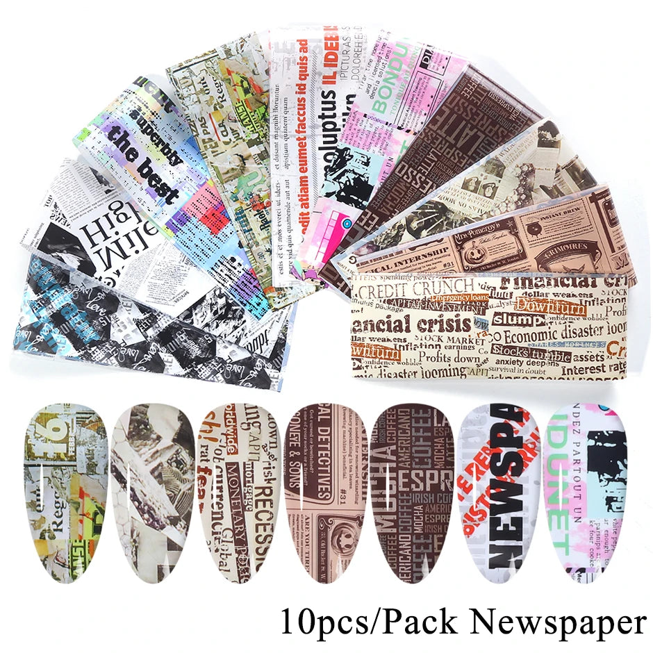 10pcs Camouflage Como Stickers for Nails