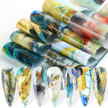 10pcs Camouflage Como Stickers for Nails