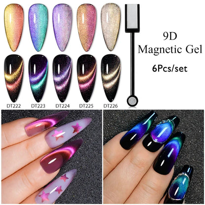 7ml Cat Magnetic Gel Nail Polish Sets With Magnetic Stick