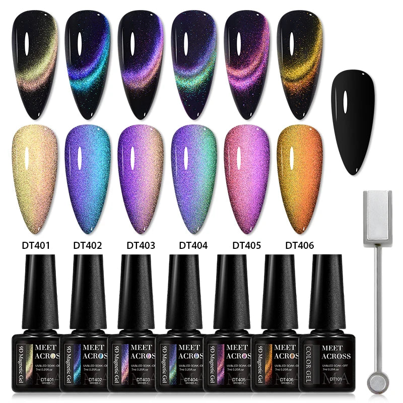 7ml Cat Magnetic Gel Nail Polish Sets With Magnetic Stick