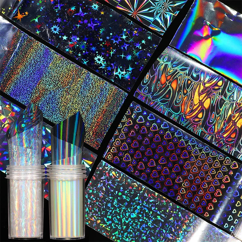 4x100cm  Aurora Holographic Nail Transfer Decals