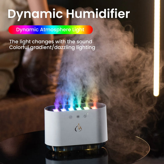 Multi Nozzle RGB Dynamic Flame Air Humidifier