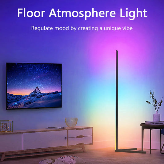 Modern RGB LED Indoor Corner Floor Lamp