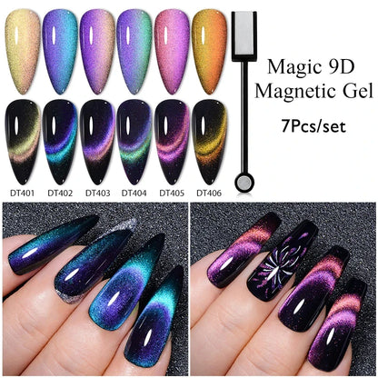 7ml Cat Magnetic Gel Nail Polish Sets With Magnetic Stick