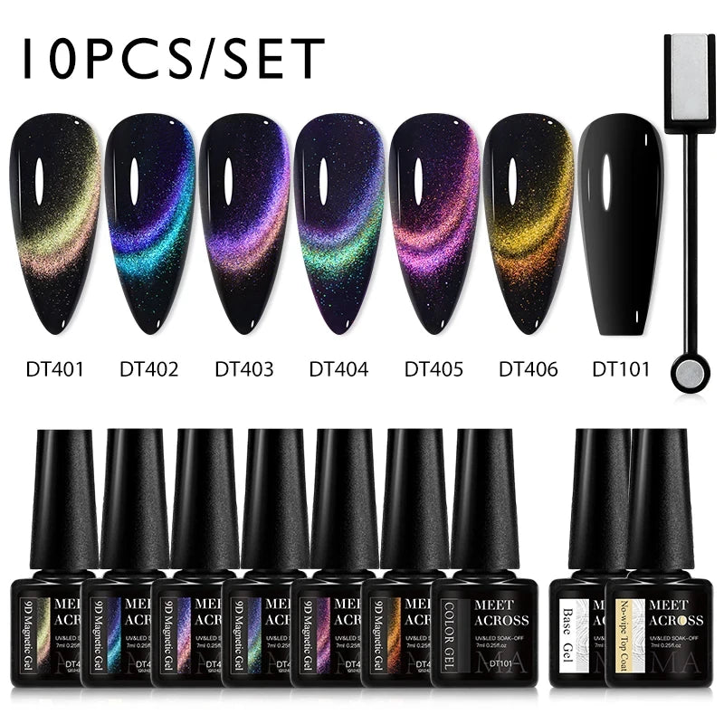 7ml Cat Magnetic Gel Nail Polish Sets With Magnetic Stick