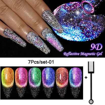 7ml Cat Magnetic Gel Nail Polish Sets With Magnetic Stick