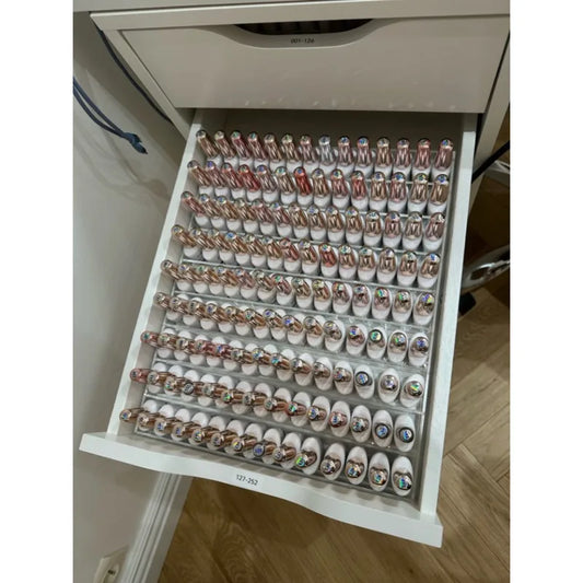 Multi-Compartment Nail Polish Drawer Grid