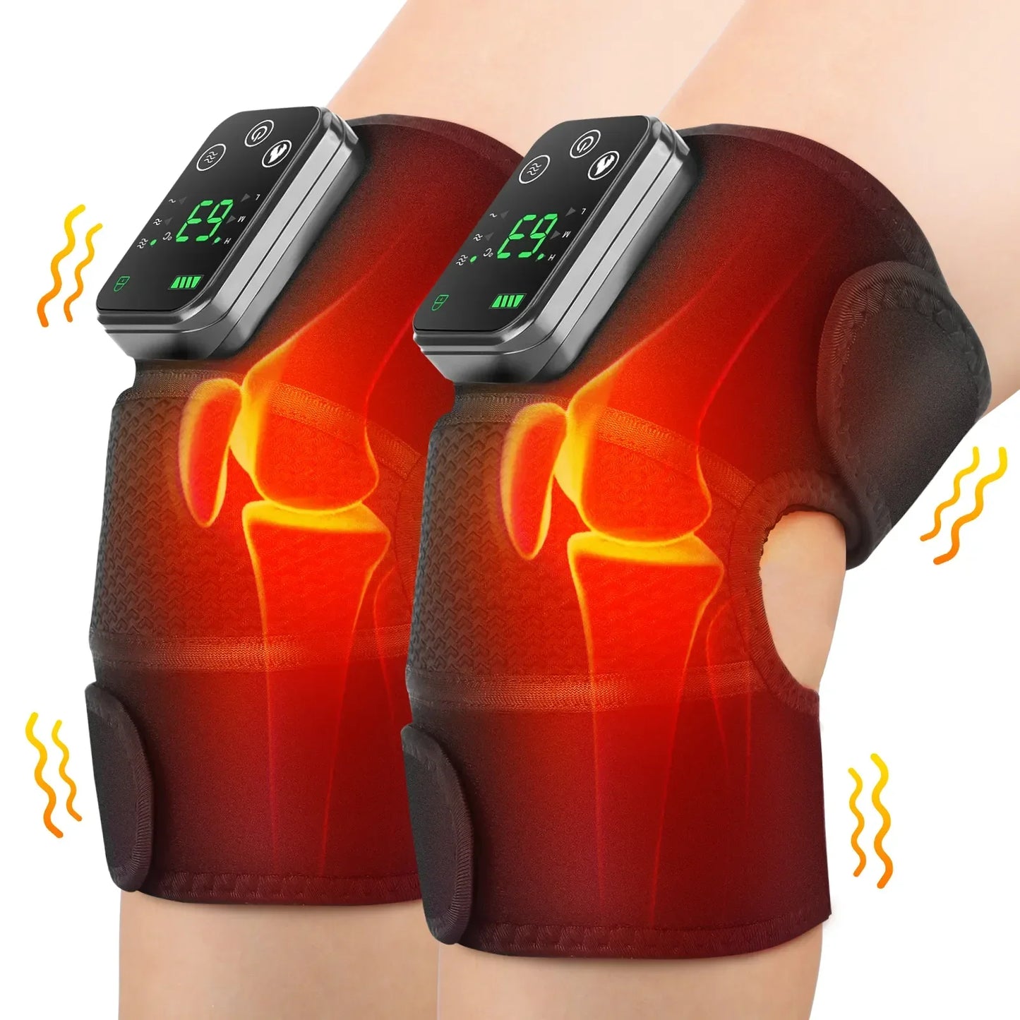 3 in 1 Pain Relieving Heating Pad with Massage for Knee, Shoulder and Elbow