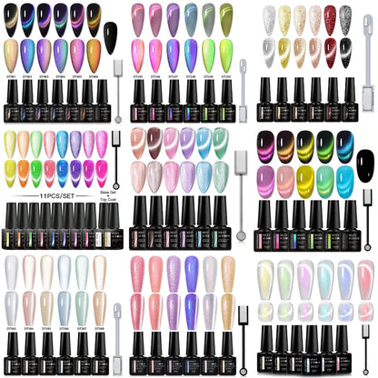 7ml Cat Magnetic Gel Nail Polish Sets With Magnetic Stick