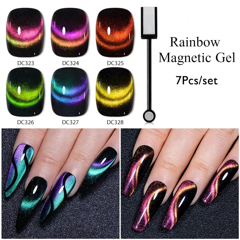 7ml Cat Magnetic Gel Nail Polish Sets With Magnetic Stick